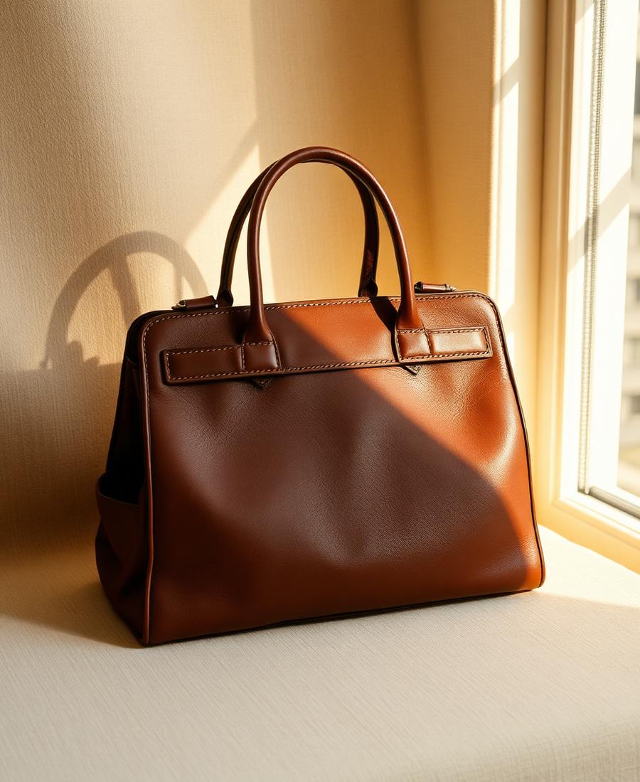 Bolso de piel curtida